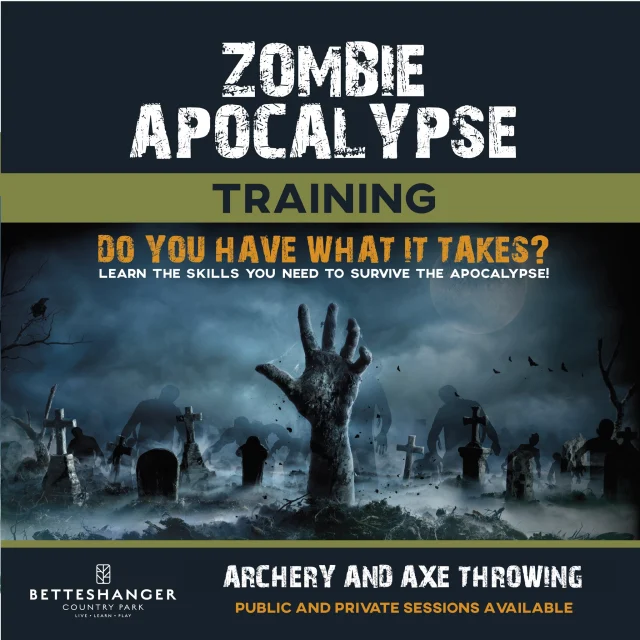 🧟‍♀️🏹 Get ready to face the undead with your best shot! 🪓🎯

Are you prepared to survive the Zombie Apocalypse? Join us at Betteshanger Park for an action-packed archery and axe-throwing session, where you'll sharpen your survival skills and learn to take down the undead like a true warrior.

🎟️ Book your spot now on our website – don’t miss out!
*
*
*
#ZombieApocalypse #BetteshangerPark #Archery #AxeThrowing #SurvivalSkills #KentActivities #Halloween #events #deal