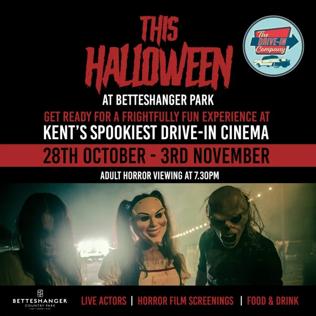 🎃 Halloween is Just Around the Corner! 🎃

Get ready for a spine-chilling Halloween at Betteshanger Parks with our unmissable lineup of spooky events and activities! From drive-in cinema thrills to hands-on crafts and a survival-style Zombie Apocalypse Training, there’s something for everyone! 🧟‍♀️🕸️✨

👻 What's On:
🎬 Drive-In Cinema: Enjoy Halloween classics from the comfort of your car.
🎨 Halloween Crafts: Get creative with spooky crafts—perfect for the little monsters! 🧟 Zombie Apocalypse Training: Think you’ve got what it takes? Test your skills in our fun, family-friendly zombie survival challenge!

Spaces are filling up fast, so make sure to book your tickets and secure your spot for the ultimate Halloween experience at Betteshanger! Don’t miss out on the thrills! 🎟️

📅 Limited availability, so book today!

See you there... if you dare! 👀 #HalloweenAtBetteshanger #DriveInCinema #ZombieApocalypse #BetteshangerParks