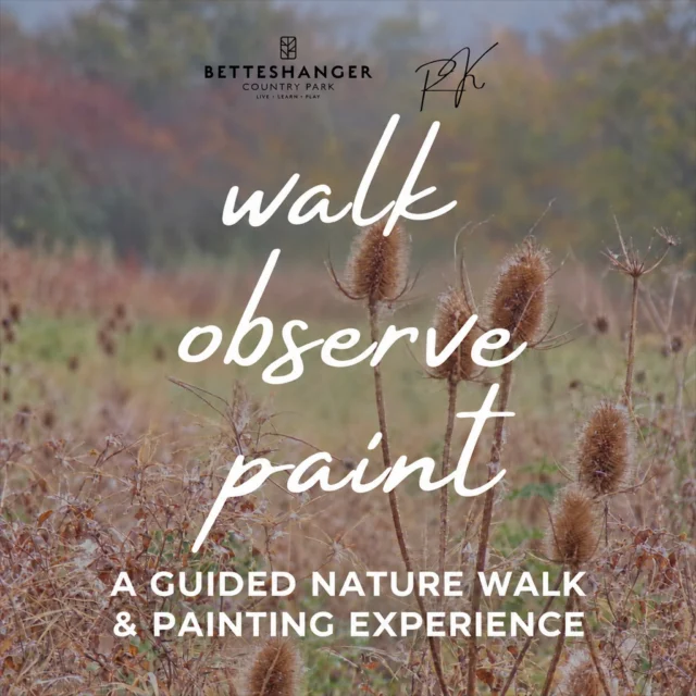 🎨 Walk, Observe, Paint at Betteshanger Park 🌿

Take a little time out, slow things down and get creative in the beautiful surroundings of Betteshanger Country Park.

Join artist Rachel Kember for a relaxed morning combining a guided nature walk with painting and creative observation.

📅 Friday 20 November
⏰ 9am–12pm
🎟️ £45 per person
🎨 All painting materials included

You’ll head out into the park to gather inspiration from the landscape and nature around you, before Rachel guides you through creating your own piece of artwork.

No pressure and no need to be an experienced artist...just come along, enjoy the surroundings and have a go.

Spaces are limited, so booking is recommended.

👉 Book here:
https://buytickets.at/rachelsartstudio/2486606

#BetteshangerPark #WhatsOnKent #DealKent #KentEvents #ArtWorkshop #NatureArt #CreativeKent #VisitKent