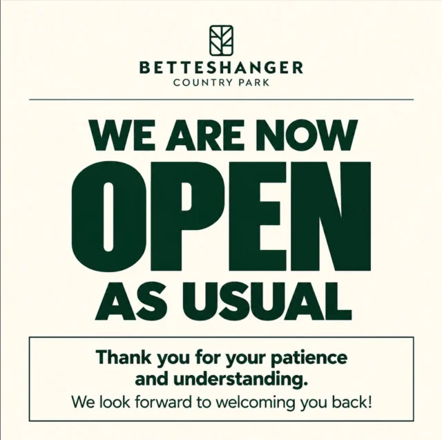WE ARE NOW OPEN AS USUAL!

Betteshanger Country Park is open as usual following yesterday’s closure. Thank you for your patience and understanding.

@Kent Mining Museum